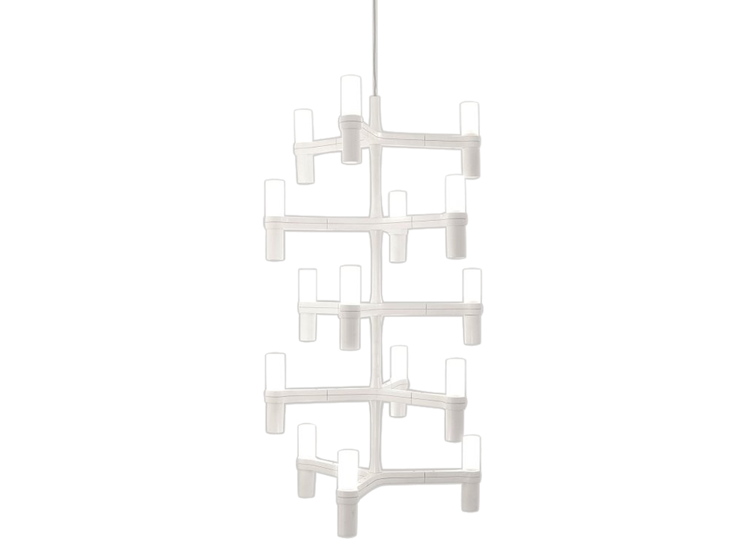 Lampa wisząca Nemo Crown multi , kolor biały, materiał aluminium
